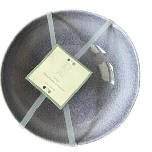 SANDSTONE STUDIOS Set of 4 Melamine Salad Bowls Lavender Purple Crackled NWT